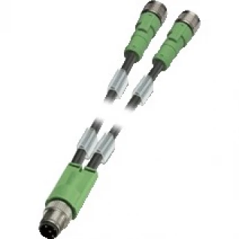 Y-кабель подключения PEPPERL+FUCHS V1-G-BK0,6M-PUR-A-T-V1-G 411973