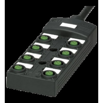 Разветвитель PEPPERL+FUCHS V1-8/16A-E2-5M-PUR-V23-G 8-портовый с кабелем 5 м PUR 412084